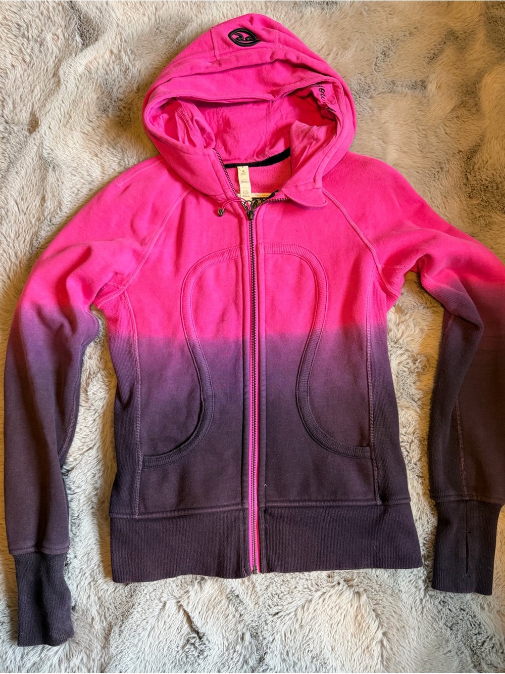 lululemon athletica Pink to Purple Ombre Hooded Zip Jacket